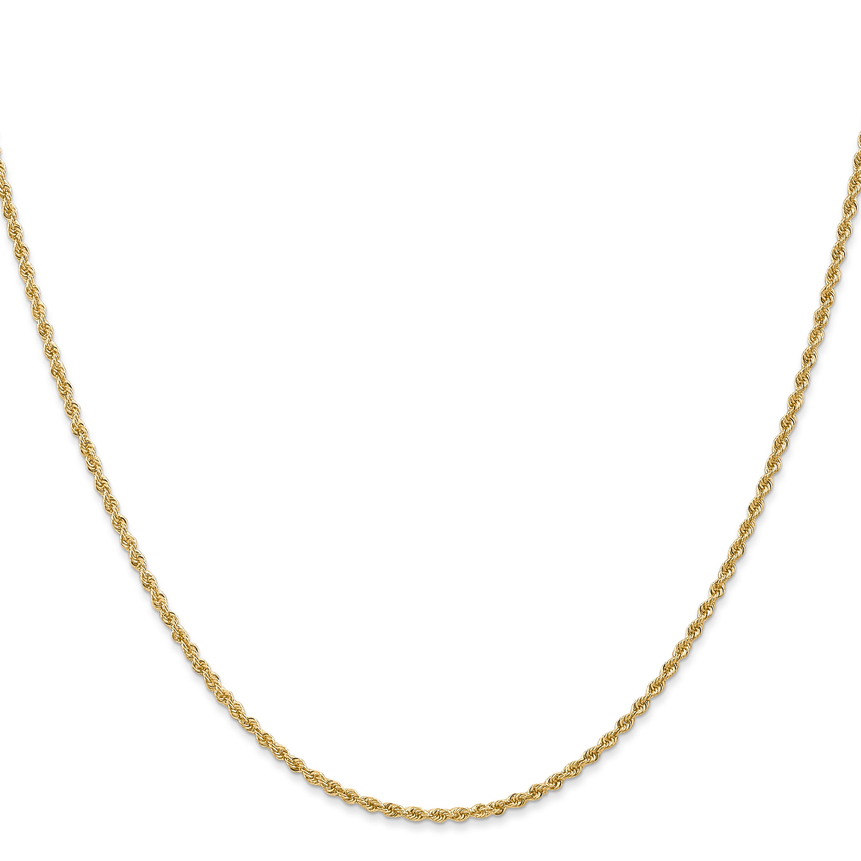 1.6mm 10K Yellow Gold Solid Rope Chain - Sophia Jewelers