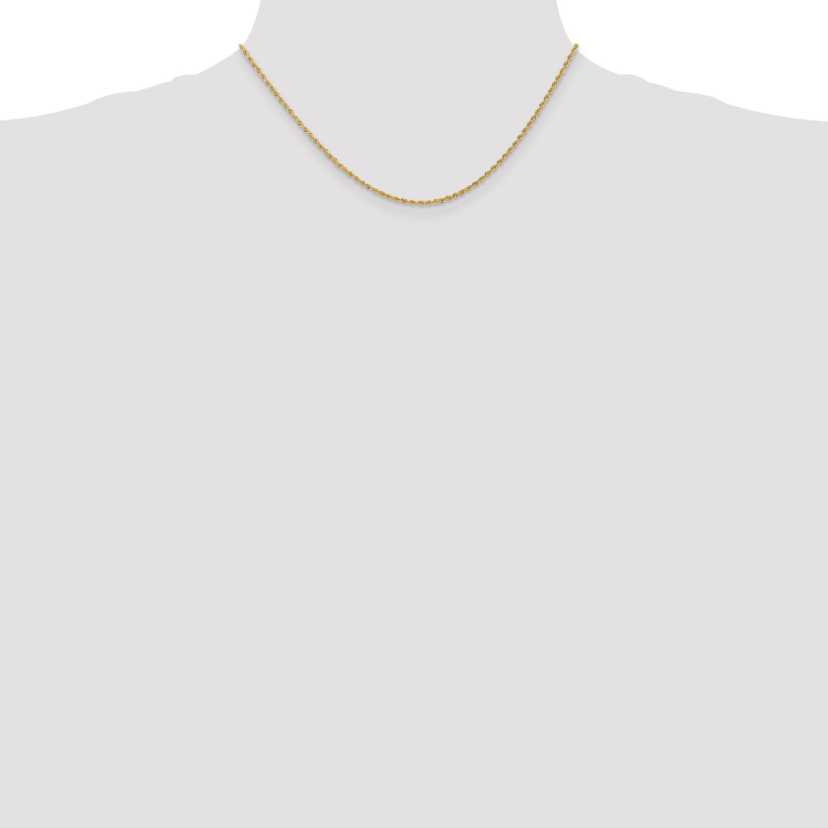 10k 1.6mm Solid Regular Rope Chain