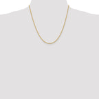 10k 2mm Solid Regular Rope Chain