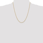 10k 2mm Solid Regular Rope Chain