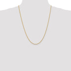 10k 2mm Solid Regular Rope Chain