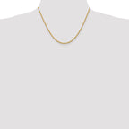 2.25mm 10K Yellow Gold Solid Rope Chain - Sophia Jewelers