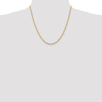 10k 2.25mm Solid Regular Rope Chain