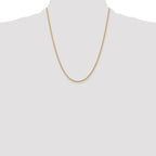 10k 2.25mm Solid Regular Rope Chain