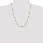 10k 2.25mm Solid Regular Rope Chain