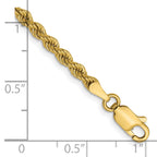 10k 2.25mm Solid Regular Rope Chain