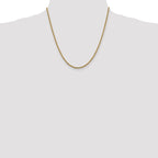 10k 2.5mm Solid Regular Rope Chain
