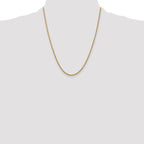 10k 2.5mm Solid Regular Rope Chain