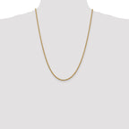10k 2.5mm Solid Regular Rope Chain