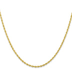 2.0mm 10K Yellow Gold Rope Chain - Sophia Jewelers