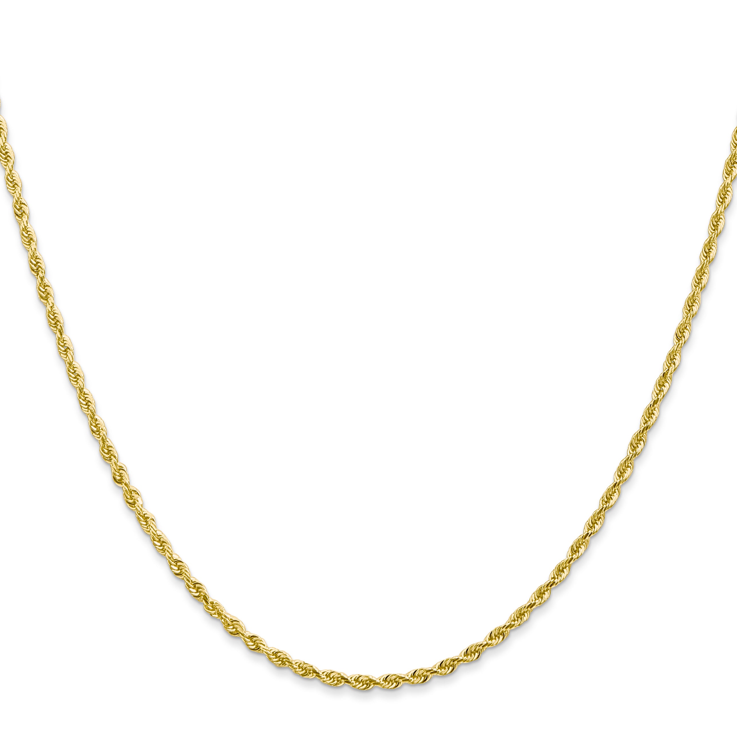 2.0mm 10K Yellow Gold Rope Chain - Sophia Jewelers