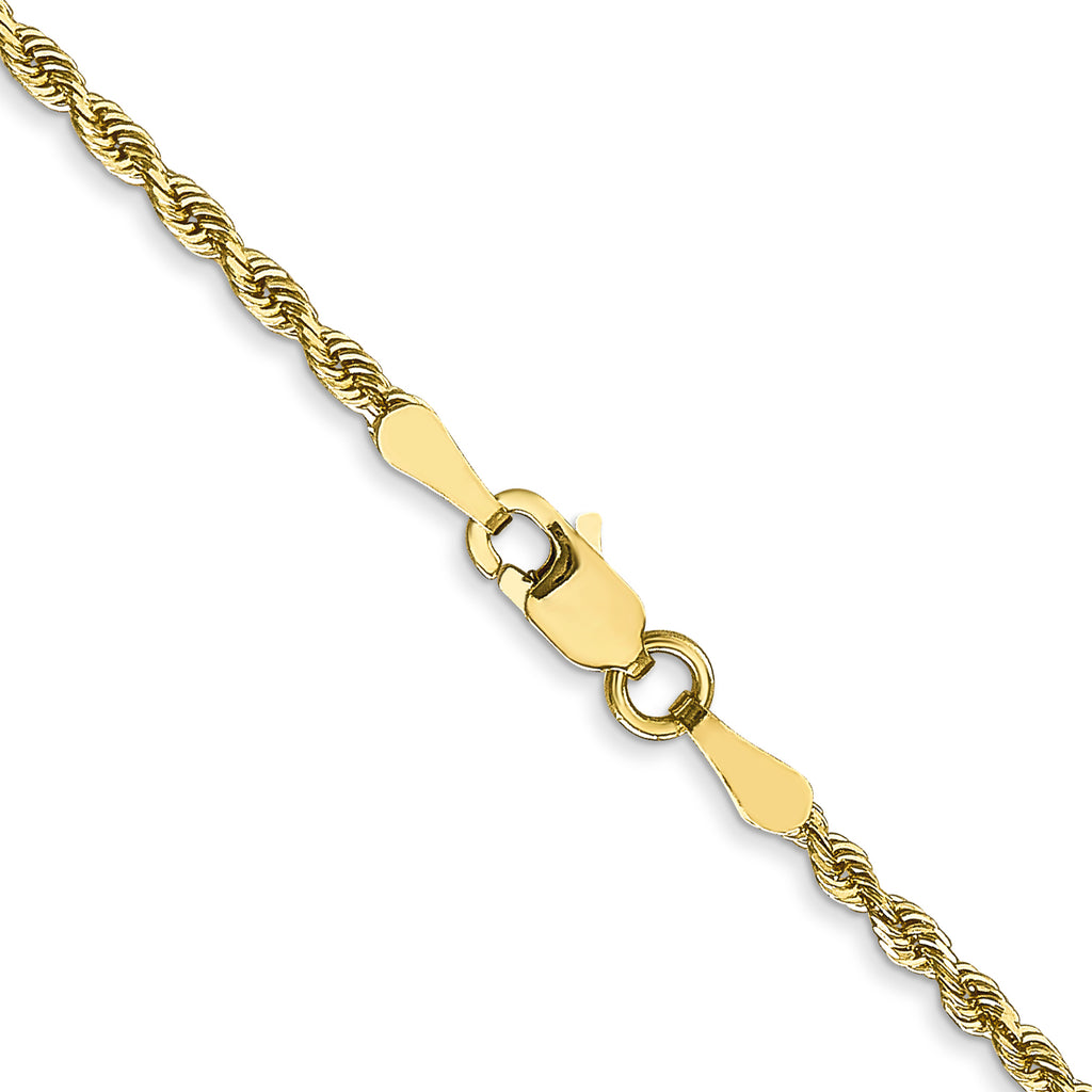2.0mm 10K Yellow Gold Rope Chain - Sophia Jewelers