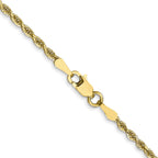 2.0mm 10K Yellow Gold Rope Chain - Sophia Jewelers