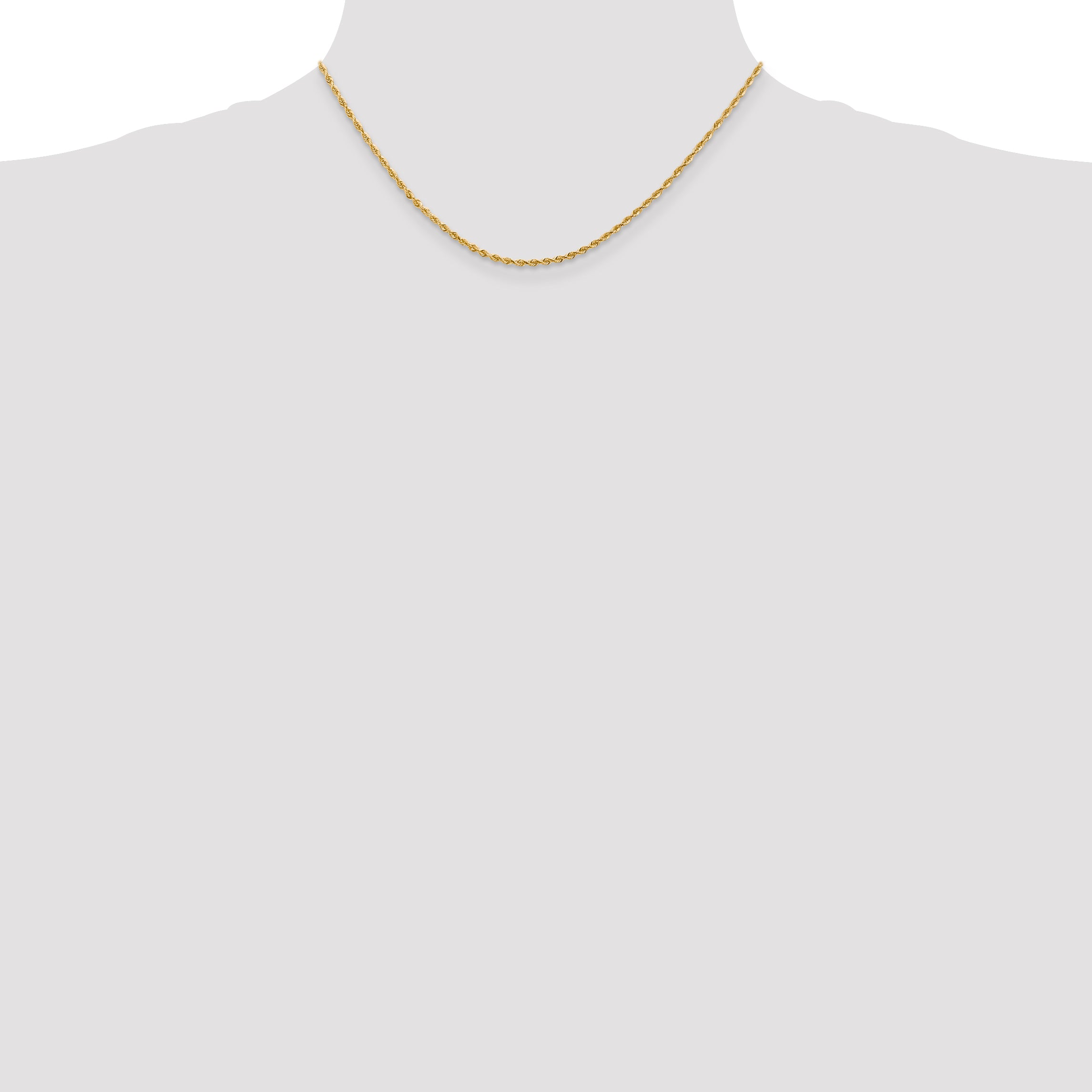2.0mm 10K Yellow Gold Rope Chain - Sophia Jewelers