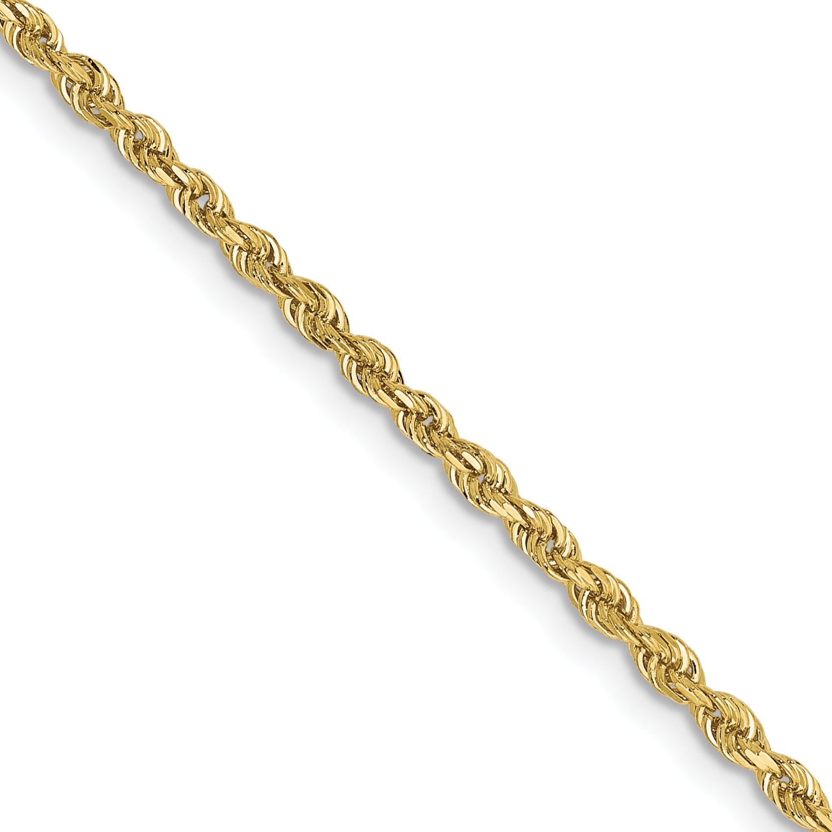 2.0mm 10K Yellow Gold Rope Chain - Sophia Jewelers