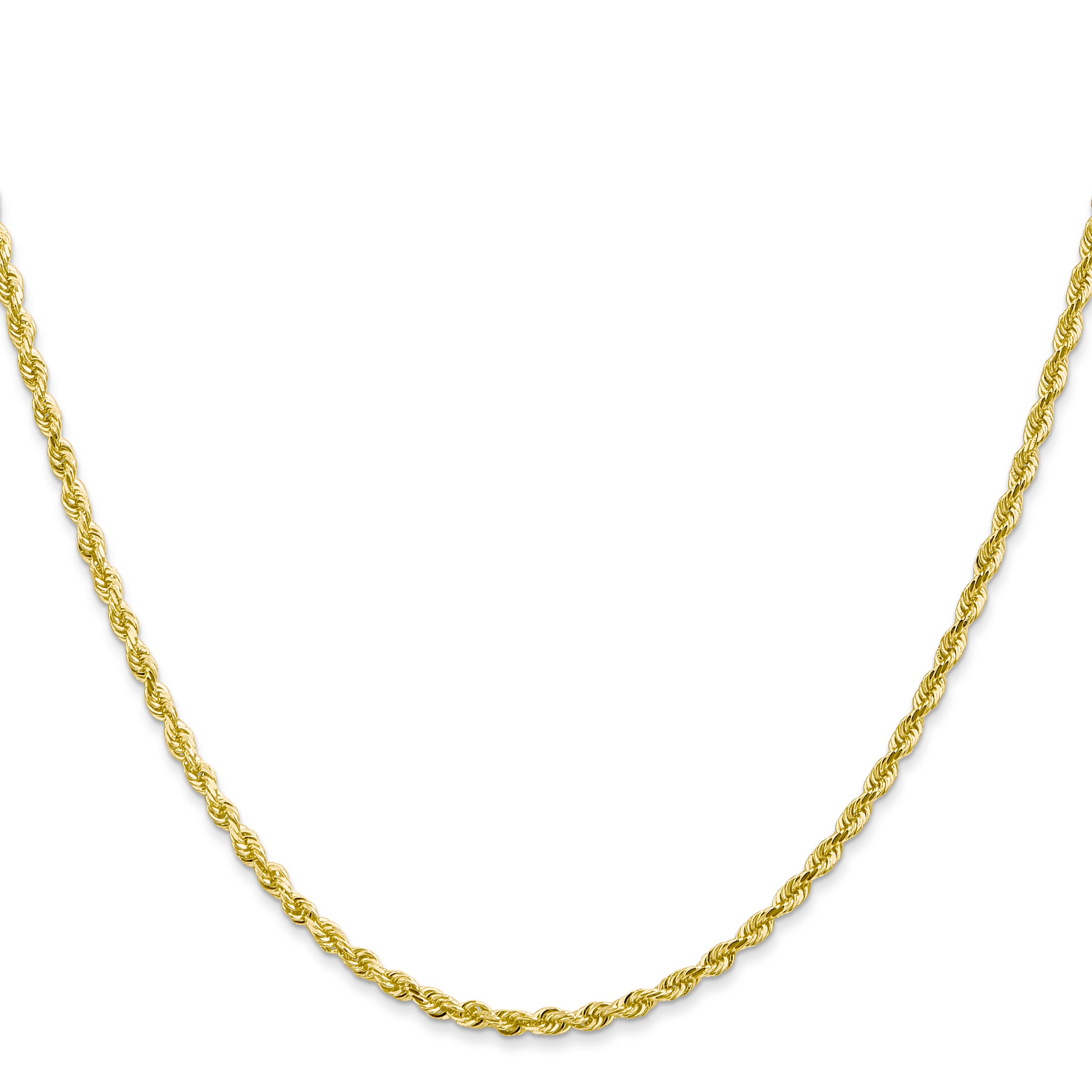 2.25mm 10K Yellow Gold Rope Chain Secondary image