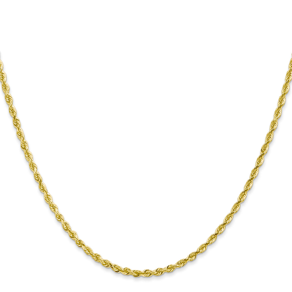 2.25mm 10K Yellow Gold Rope Chain - Sophia Jewelers