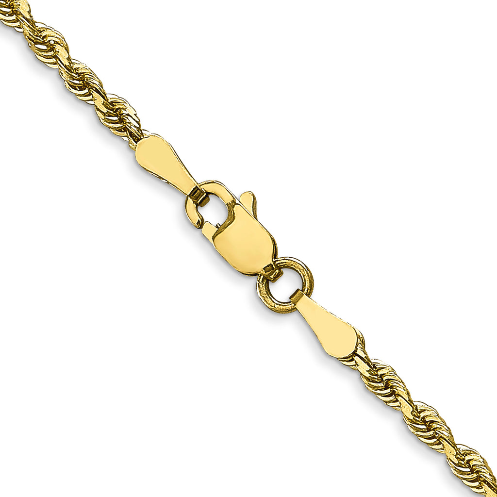 2.25mm 10K Yellow Gold Rope Chain - Sophia Jewelers