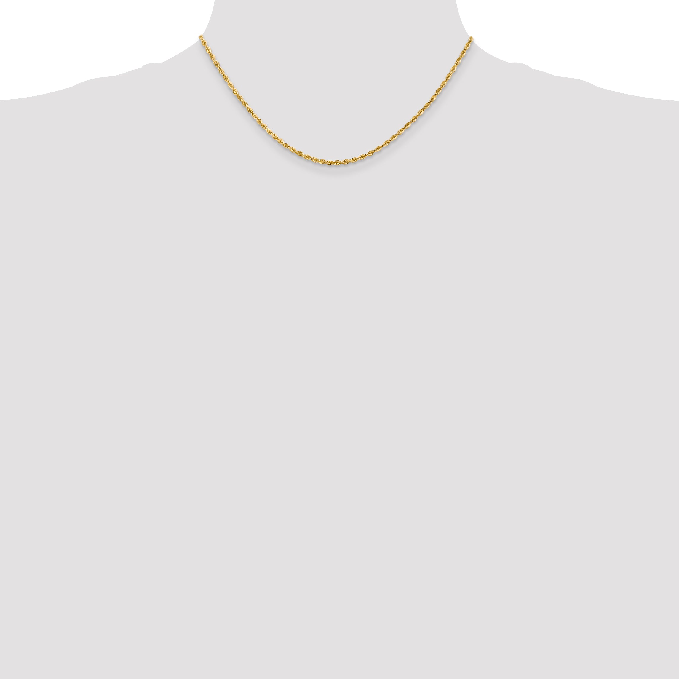 2.25mm 10K Yellow Gold Rope Chain - Sophia Jewelers
