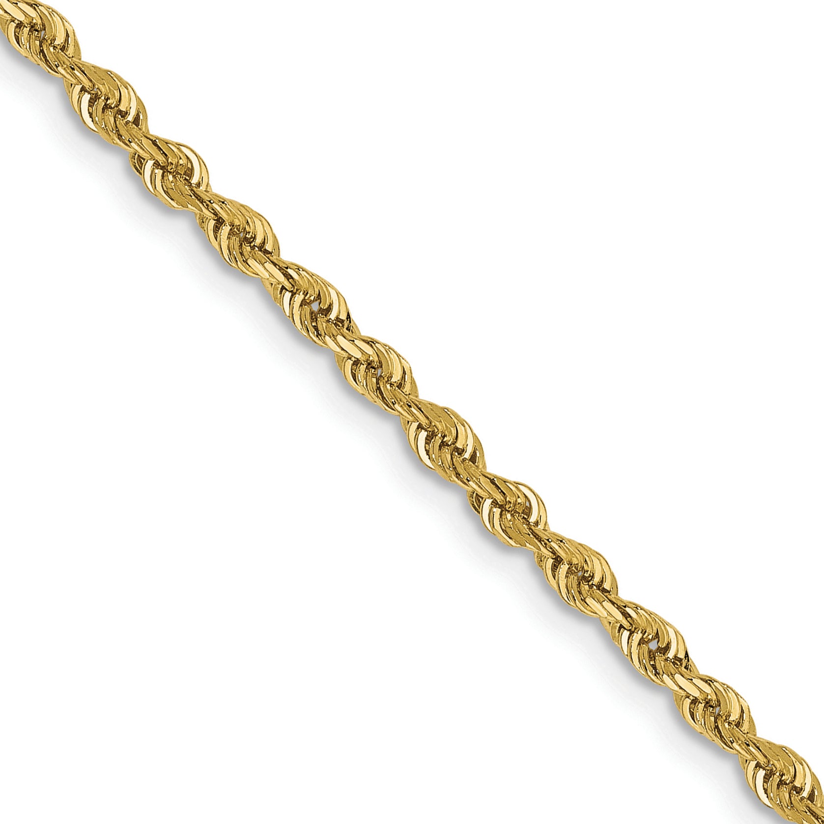 2.25mm 10K Yellow Gold Rope Chain - Sophia Jewelers