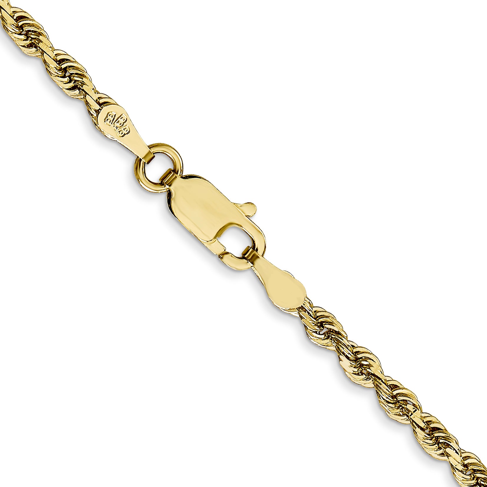 2.75mm 10K Yellow Gold Rope Chain - Sophia Jewelers