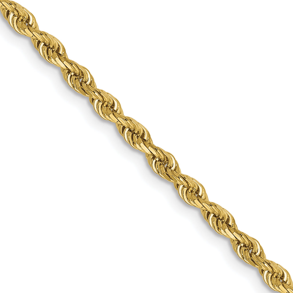 2.75mm 10K Yellow Gold Rope Chain - Sophia Jewelers