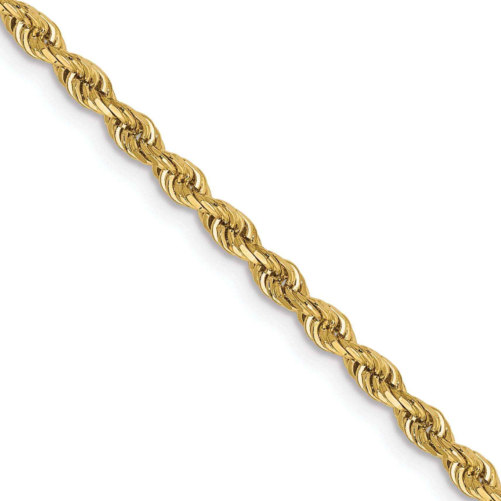 2.75mm 10K Yellow Gold Rope Chain - Sophia Jewelers