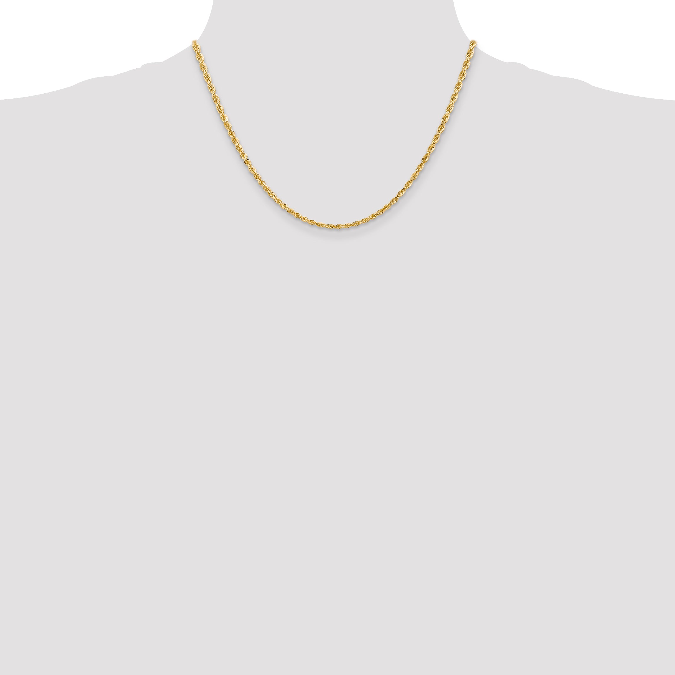 3.0mm 10K Yellow Gold Rope Chain - Sophia Jewelers