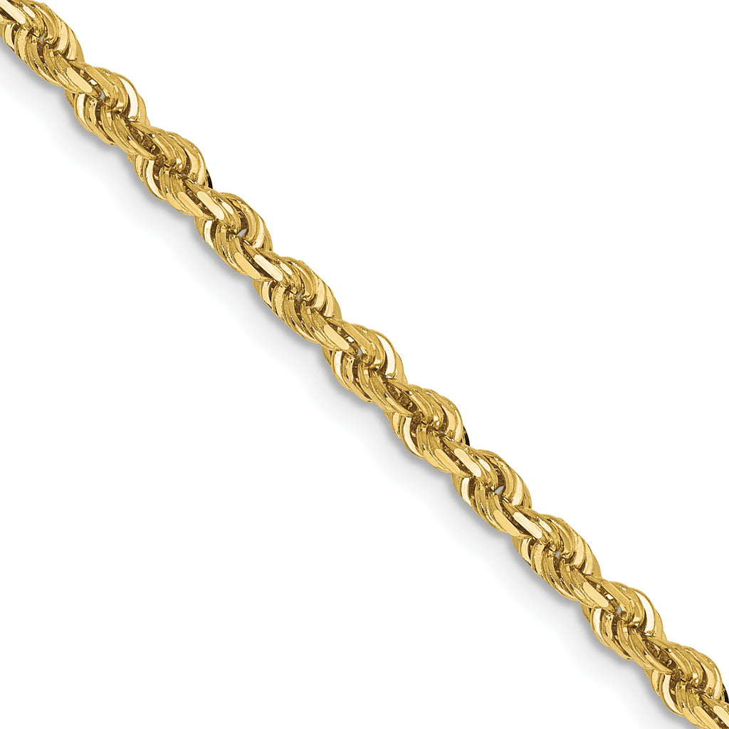 3.0mm 10K Yellow Gold Rope Chain - Sophia Jewelers