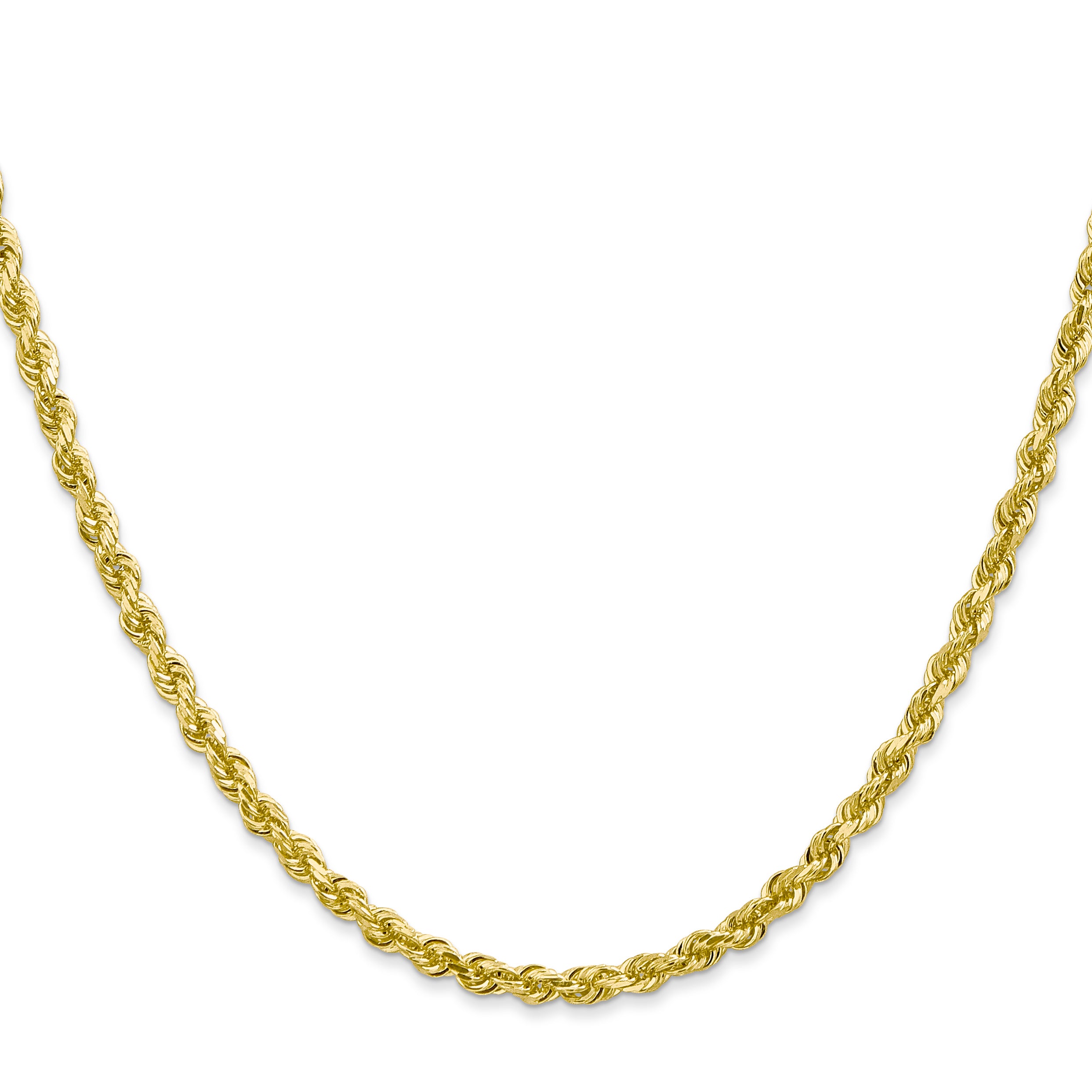 3.35mm 10K Yellow Gold Rope Chain Secondary image