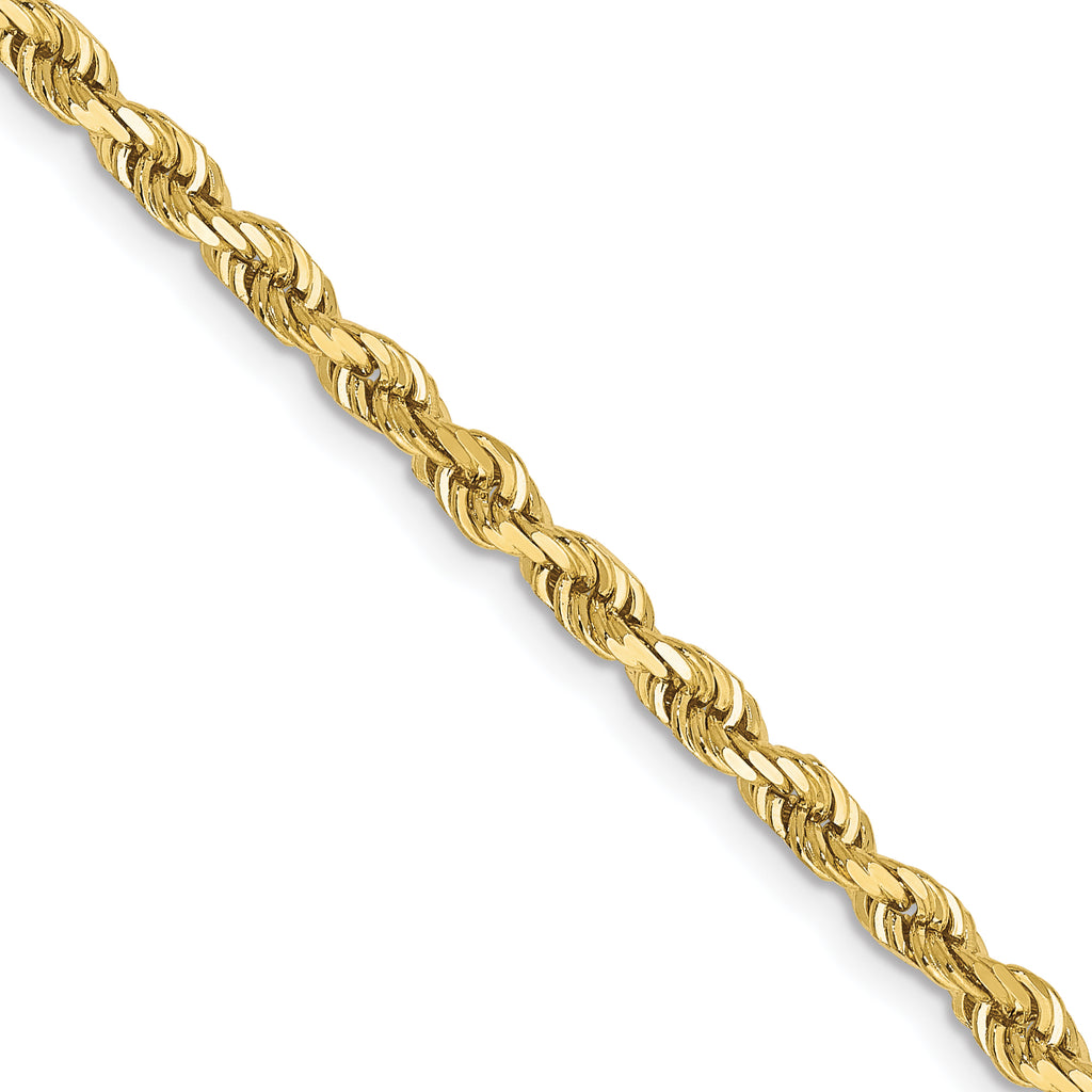 3.35mm 10K Yellow Gold Rope Chain - Sophia Jewelers