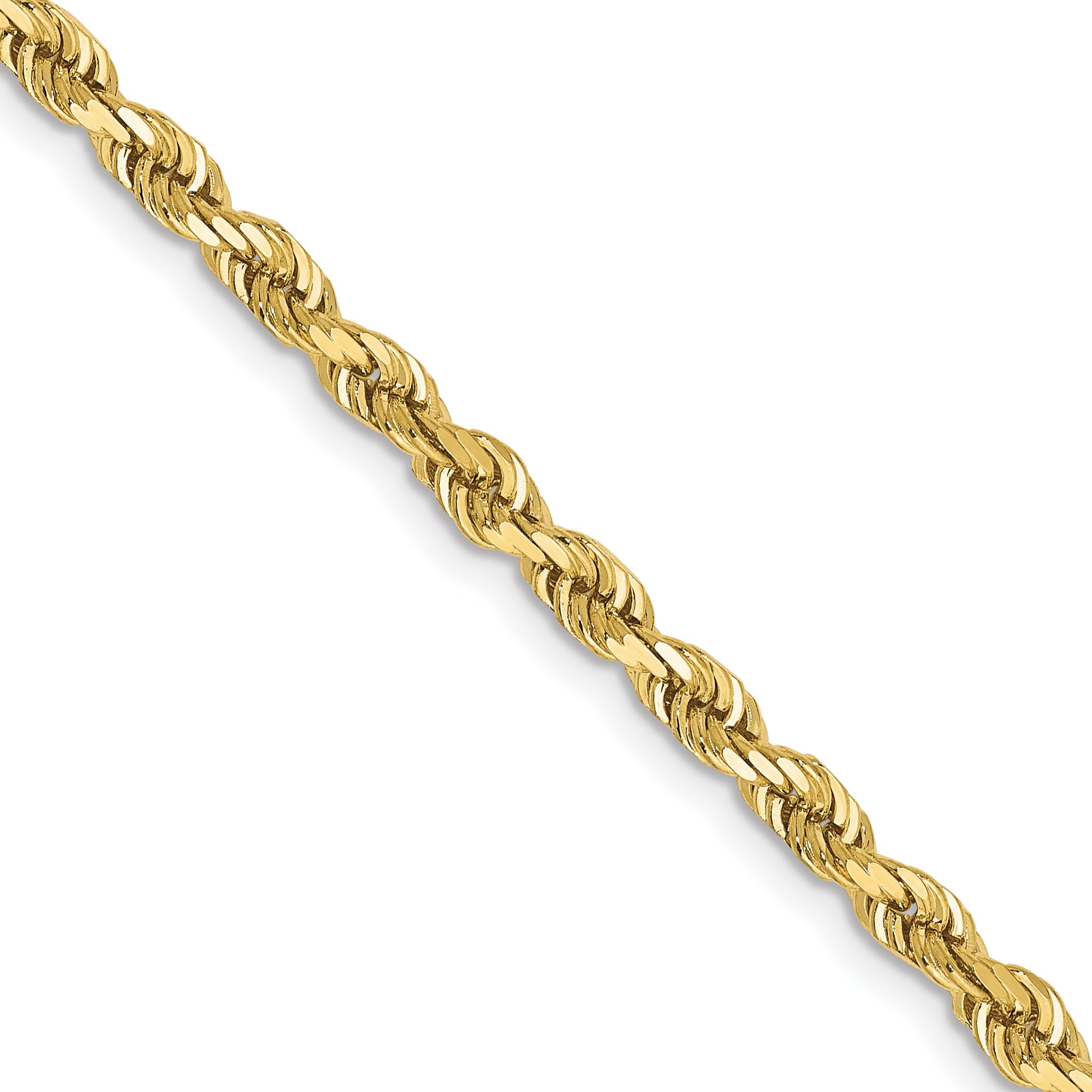 3.35mm 10K Yellow Gold Rope Chain - Sophia Jewelers