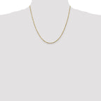 10k White Gold 1.8mm Diamond-Cut Lightweight Rope Chain