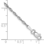 10k White Gold 1.8mm Diamond-Cut Lightweight Rope Chain