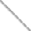 2.0mm 10K White Gold Diamond-Cut Lightweight Rope Chain - Sophia Jewelers