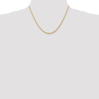 10k 2.25mm Diamond-Cut Lightweight Rope Chain