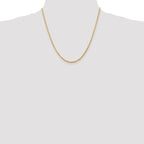 10k 2.25mm Diamond-Cut Lightweight Rope Chain