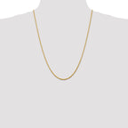 10k 2.25mm Diamond-Cut Lightweight Rope Chain