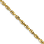 2.25mm 10K Yellow Gold Diamond-Cut Lightweight Rope Chain - Sophia Jewelers