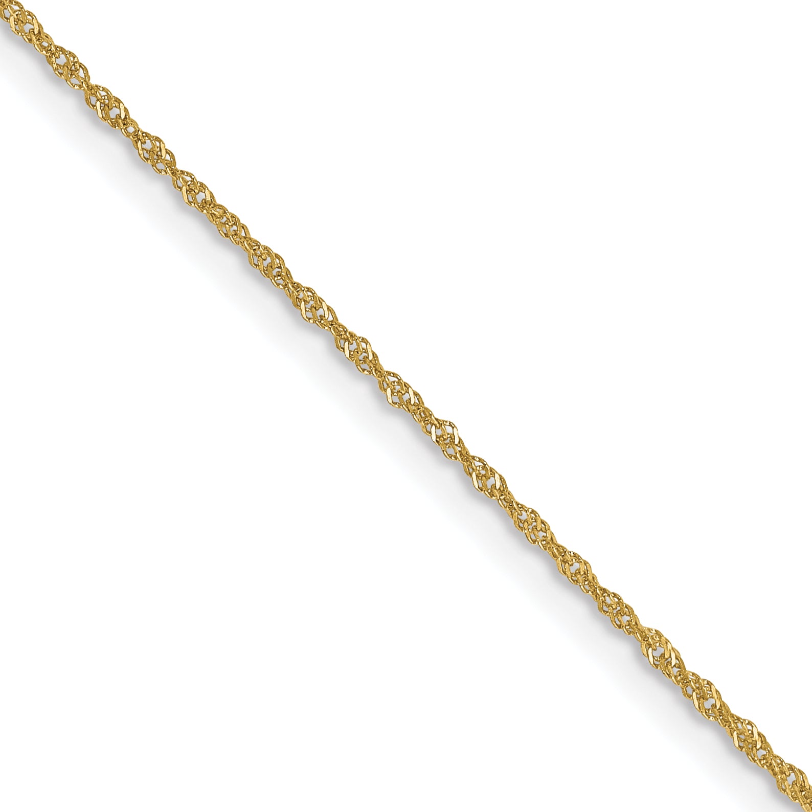 1.0mm 10K Yellow Gold Singapore Chain - Sophia Jewelers Main image