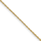 1.0mm 10K Yellow Gold Singapore Chain - Sophia Jewelers