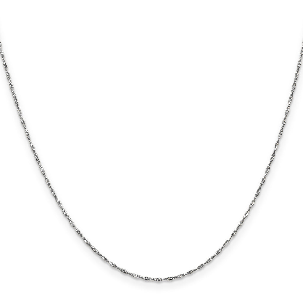 1.0mm 10K White Gold Singapore Chain - Sophia Jewelers