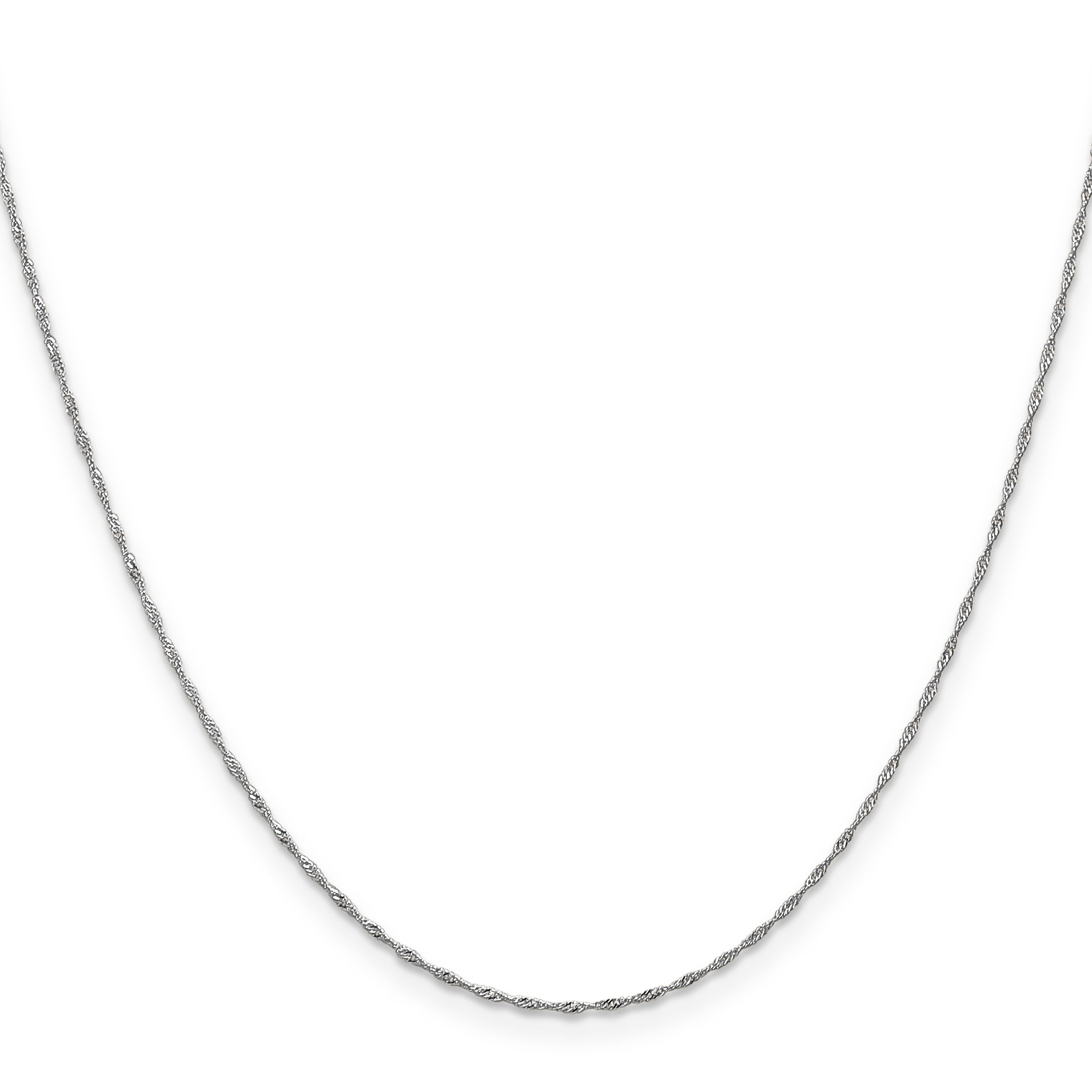 1.0mm 10K White Gold Singapore Chain - Sophia Jewelers