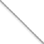 1.0mm 10K White Gold Singapore Chain - Sophia Jewelers