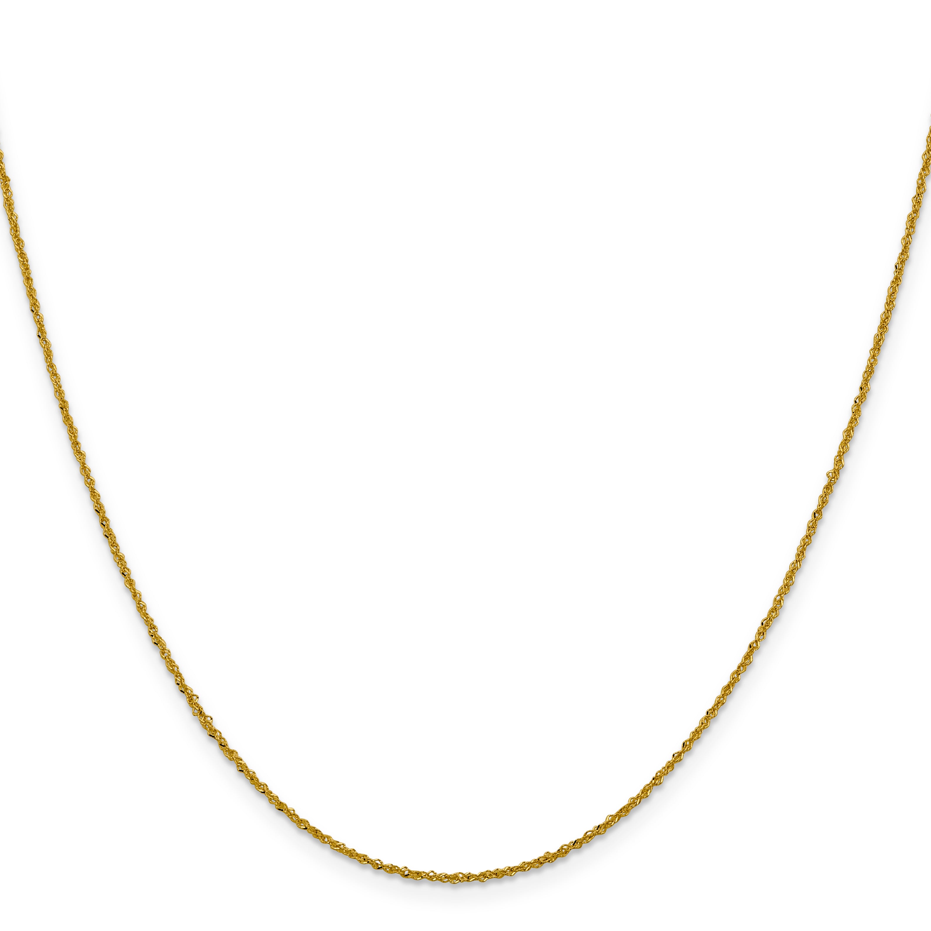 Sparkle Singapore Chain in 10K Yellow Gold, 1mm Secondary image