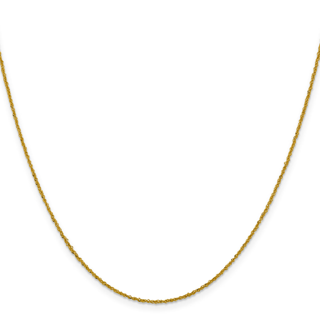 1.0mm 10K Yellow Gold Sparkle Singapore Chain - Sophia Jewelers