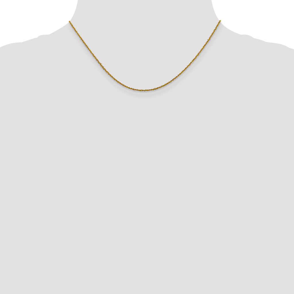1.0mm 10K Yellow Gold Sparkle Singapore Chain - Sophia Jewelers