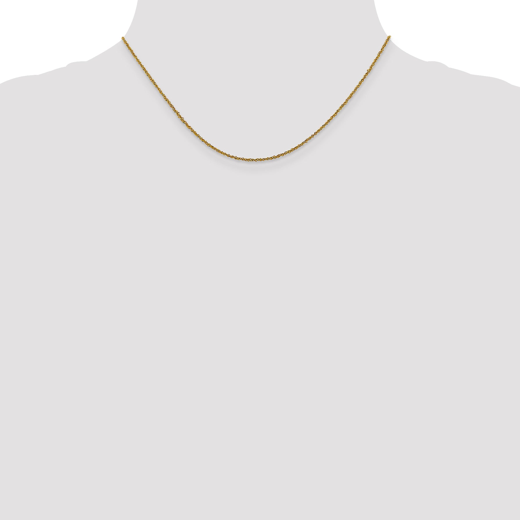 1.0mm 10K Yellow Gold Sparkle Singapore Chain - Sophia Jewelers