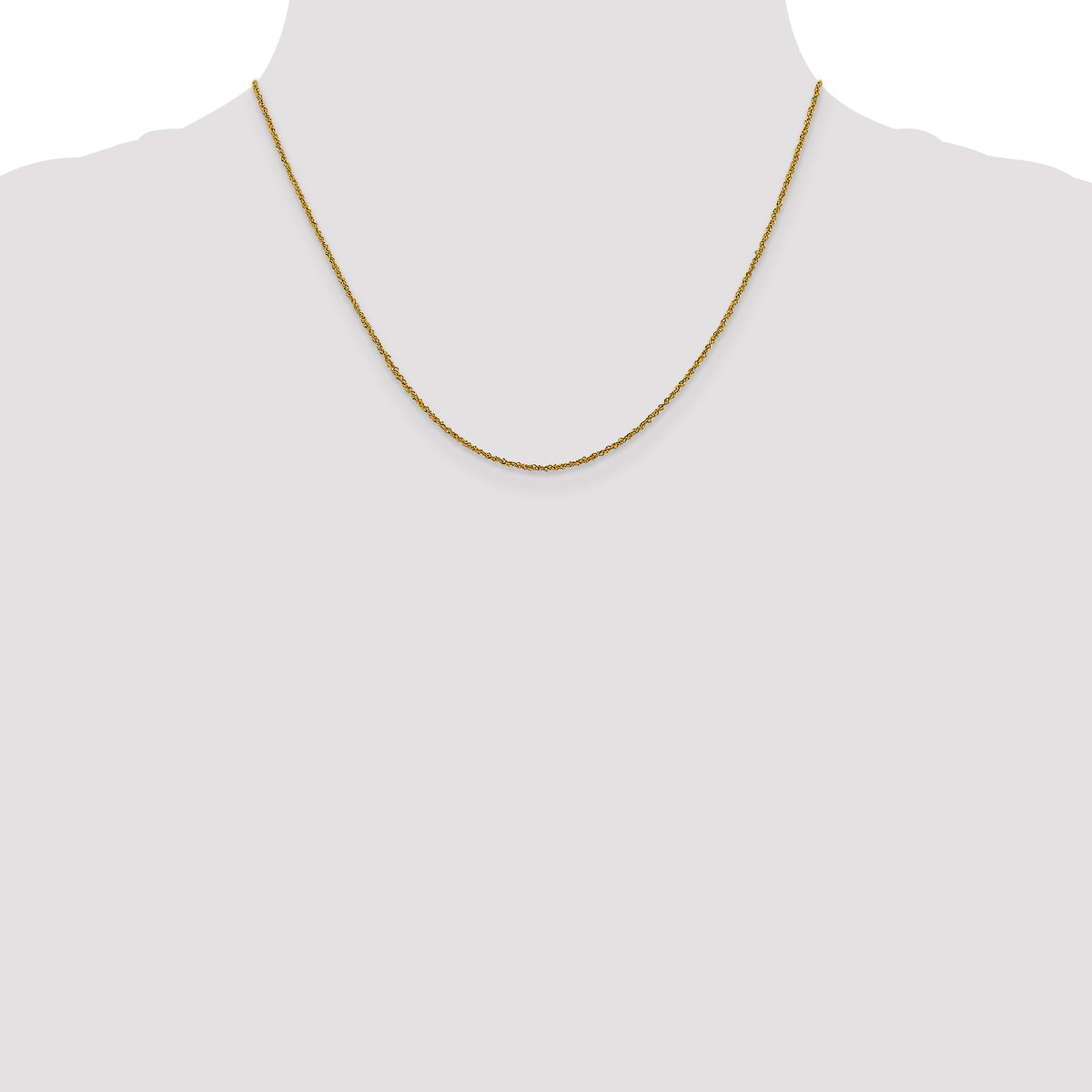 10k 1mm Sparkle Singapore Chain