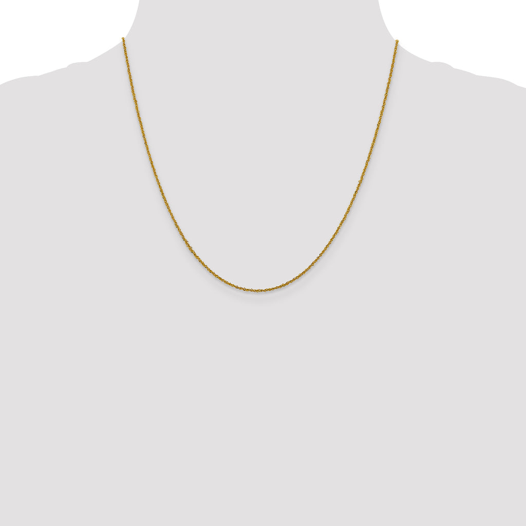 10k 1mm Sparkle Singapore Chain